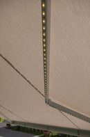 Tenda da Sole Motorizzata 4,5x3m con LED Tessuto Acrilico Kraus Genziana Ecrù