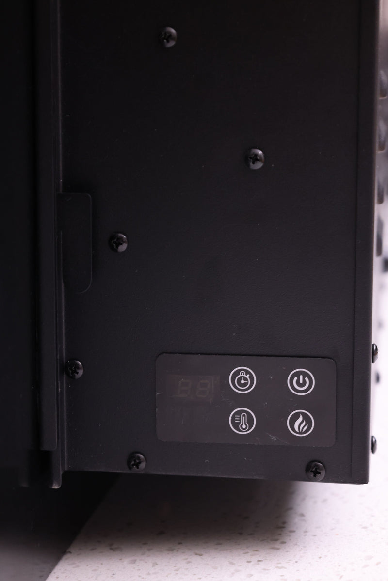 Camino Elettrico da Parete 182,5x55x13,9 cm 1500W Effetto Fiamma Sined Pordoi Nero