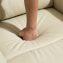 Poltrona Alzapersona Elettrica Massaggiante 98x96x105 cm in Similpelle Crema