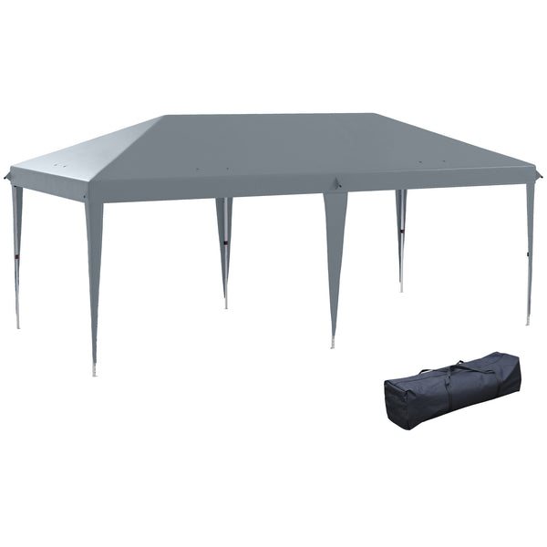 online Gazebo da Giardino Pop-up 6x3 m Pieghevole Tendone per Feste con Sacca di Trasporto Grigio