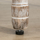 Set 2 Sedie 51x55x 96 cm in Legno e Tessuto Grigio