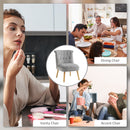 Sedia Imbottita 60x66x79 cm  in Tessuto Vellutato Grigia