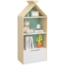 Libreria per Bambini 3 Ripiani e Cassetto e Dispositivo Antiribaltamento 50x30x119,5 cm Verde 