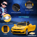 Macchina Elettrica per Bambini 12V con Licenza Chevrolet Camaro Giallo