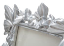 Cornice Farfalle 24,5x4x30,5 cm in Poliresina e Vetro Argento