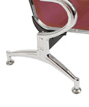 Panca per Sala d'Attesa 2 Posti in Acciaio Rosso