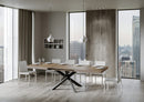 Tavolo Allungabile 200-304x90x77 cm Volantis Noce Telaio Antracite 