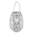 Lanterna Lison   in Vimini Bianco