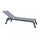 Formentera Stapelbare Garten-Sonnenliege 198 x 61 x 34/95 h cm in anthrazitfarbenem Aluminium