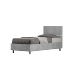 Letto Singolo Demas Testata Dritta  Cemento Varie Misure
