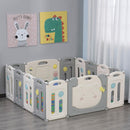 Box Recinto Attività per Bambini 160x152x62 cm  Grigio e Bianco