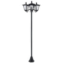 Lampione da Giardino Led a Energia Solare Nero 182.5 cm 