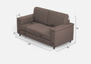 Divano 2 Posti 168x85x85 cm Marrak in Tessuto Talpa