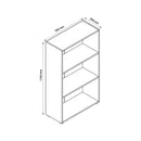 Libreria 3 Ripiani 70x29,8x119 cm in Truciolare Nobilitato Bianca