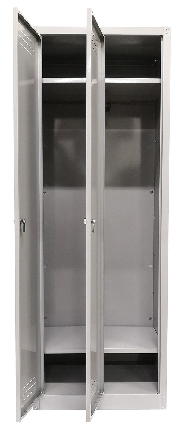 acquista Clean Dirty Schließfach 2 Türen 60 x 40 x 167 cm aus hellgrau lackiertem Metall