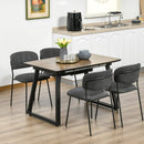 Tavolo Allungabile 120-160x80x76 cm Max 4-6 Persone in MDF e Metallo color Legno