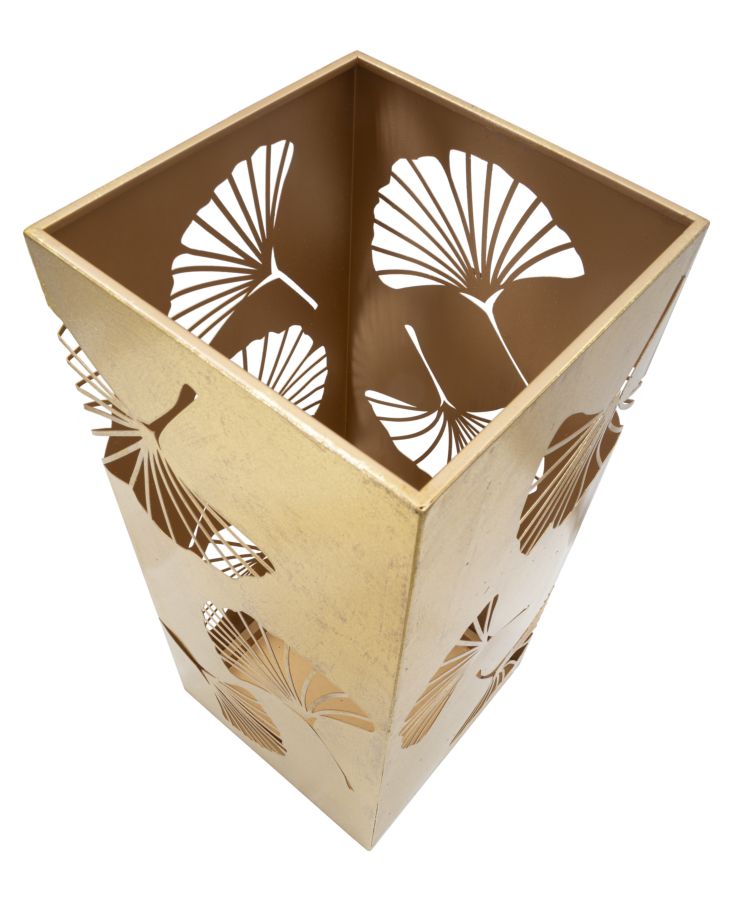 Portaombrelli Carved Leaf 24x24x55 cm in Ferro 