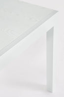 Tavolo Allungabile da Esterno 80-160x80x75h cm in Alluminio Cliv Bianco  