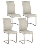 Set 4 Sedie 42x56x102h cm Kenneth Pu Ghiaccio 