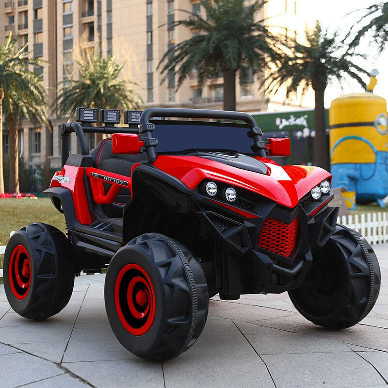 Macchina Elettrica per Bambini 2 Posti 12V Kidfun Fuoristrada 4x4 Rosso