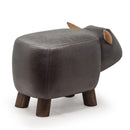 Sgabello Pouf Poggiapiedi per Bambini 50x23x27 cm Bisonte Grigio Divina Home