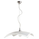 Sospensione 1xE27 Montatura Cromo Vetro Lastra Bi+Trasparente E-Energy Elisa