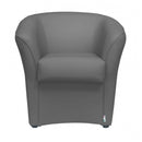 Poltrona Adda 75x66x76 cm in Similpelle grigio