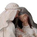 Natività resina grigio e bianco cm 21x11,5xh30,4