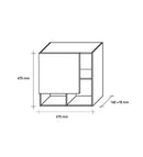 Pensile da Soggiorno 1 Anta Soft Close 47,5x18x47,5 cm TFT Ibiza Bianco Opaco