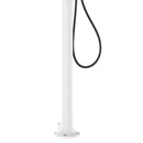 Doccia da Giardino in Alluminio Soffione Led e Doccino Sined Luna Alu D Bianco 