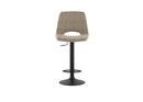 Set 2 Sgabelli Alex 45x52x88,5/103,5 cm con Alzata a GAS in Tessuto Easy-Clean Beige      