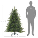 Albero di Natale 150 cm 1309 Ramia Caduta in Plastica Verde      
