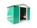 Casetta Box da Giardino in Lamiera Verde per Deposito Attrezzi H190x191x171cm Taddei Pert M