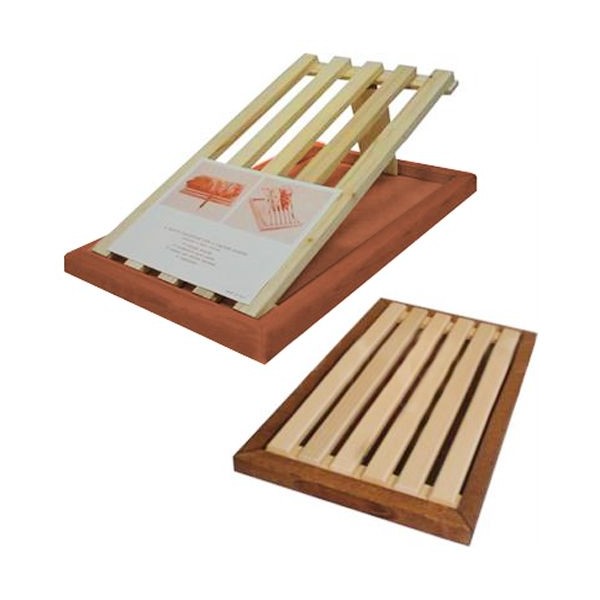 Tagliere Per Pane In Legno Con Raccogli Briciole e Griglia Removibile 39 x 23 cm prezzo