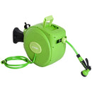 Rullo Avvolgitubo Riavvolgimento Automatico con Ugello Multifunzionale Giardino 20 Metri 