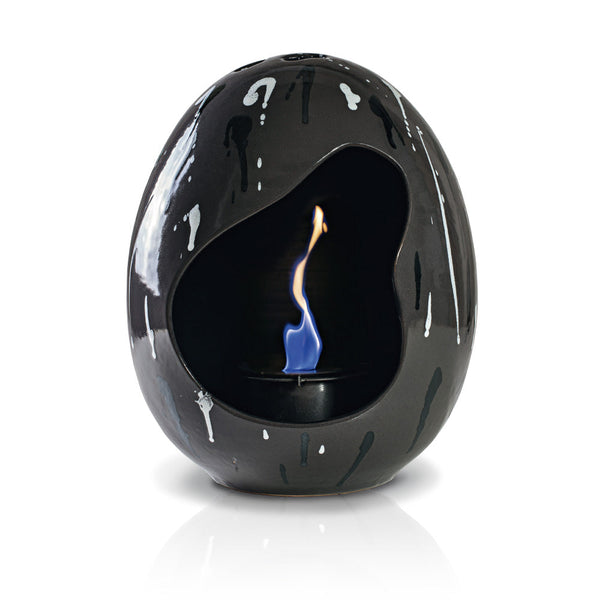 online Bioethanol-Tischkamin aus Keramik 30x35 cm Ferazzoli Ovetto Tortora Schizzi
