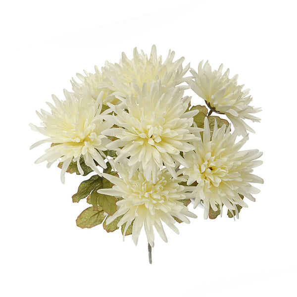 Set 6 Künstlicher Spinnenbusch mit 7 Blüten Höhe 35 cm Beige acquista