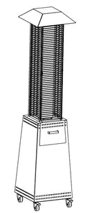 Stufa da Esterno Fungo a Bioetanolo 8 kW in Acciaio Vannini Iris Grigia