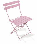 Set Tavolino e 2 Sedie Pieghevoli da Giardino in Metallo Soriani Bistrot Rosa
