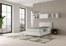 Letto 1 Piazza E Mezzo Imbottito in Similpelle Appia Large Bianco Varie Misure