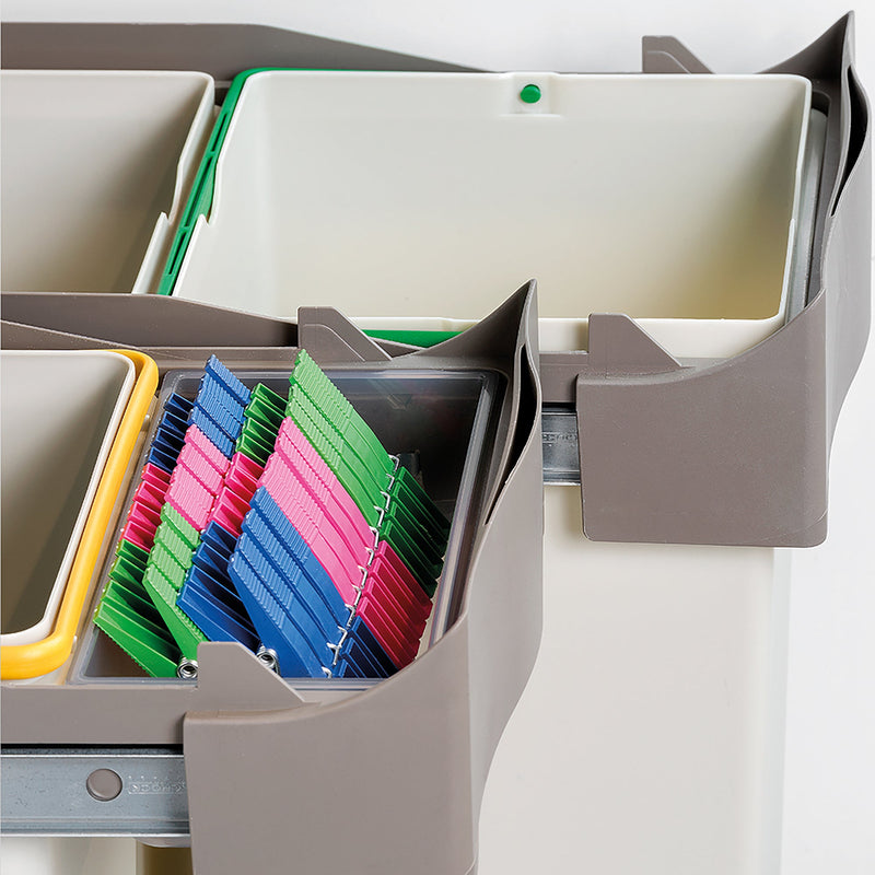 Pattumiera Differenziata 2 Contenitori per Mobili Cucina 14L Estrazione Manuale Emuca Grigia