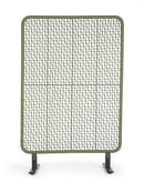 Paravento da Esterno 120x50x180h cm in Alluminio e PP Babilo Antracite e Verde 