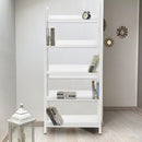 Libreria in Legno 73x176x35 cm Scaffale 5 Ripiani per Ufficio Bianco