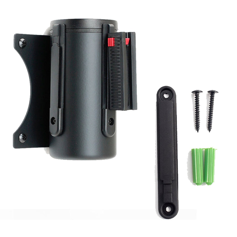 Tendinastro da Parete 4 m con Clip di Chiusura Nastro Bianco/Rosso