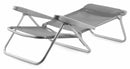 Sedia Mare Spiaggina Pieghevole con Cuscino in Alluminio Soriani Brasile Grigia