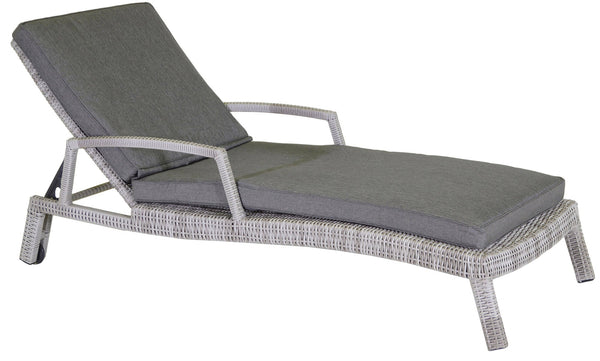 Gartenliege aus Polyrattan mit Kissen Adami Salem Grey acquista
