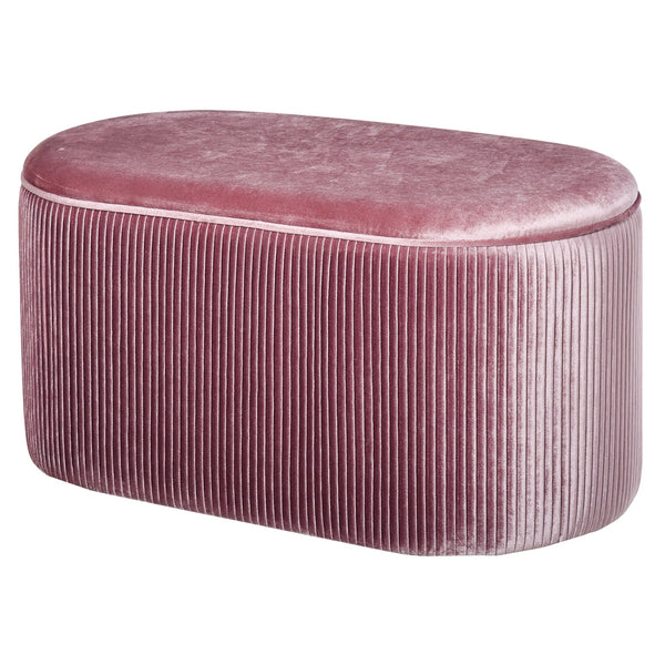 online Pouf Hocker Container 81x40x41 cm in rosa Samtstoff