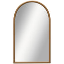 Specchio da Parete ad Arco 65x110 cm Cornice in Legno Marrone Scuro 