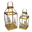Set 2 Lanterne in Metallo oro