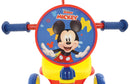 Triciclo a Pedali Primi Passi per Bambini con Maniglione Genitoriale Rimovibile e Vano Contenitore Disney Mickey Mouse Giallo e Rosso  